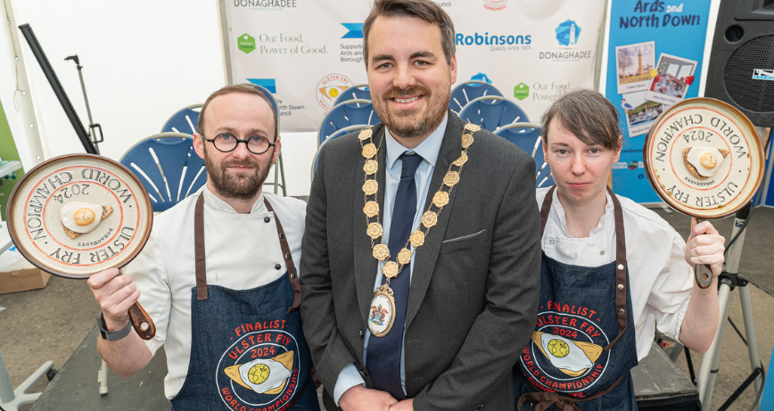 2024 winners of the Ulster Fry Champships pictured with then Mayor Cllr Alistair Cathcart